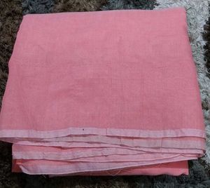 plain Pink saree