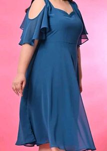 teal blue dress