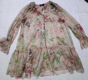 jubilia Floral Ruffle Mini Dress