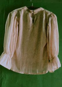 Chic Floral Print Sheer girlie top