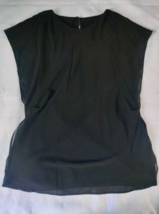 black double layered top