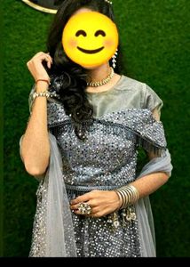 Sparkling Grey Lehenga Choli