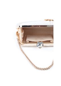 Elegant White Clutch with Chain