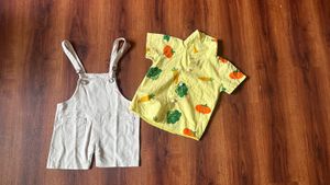 short dungree set for baby boy 18-24months