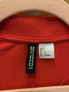 H&amp;M - V Neck Polo Style Red Dress