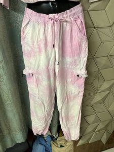 Tie-Dye Crop Jacket &amp; Cargo Pants Set