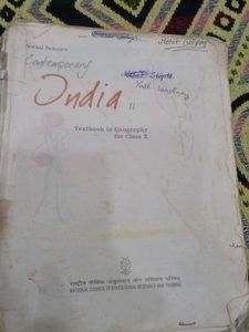 Geography class 10 ncert book Contemporary India I