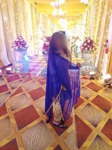 Beautiful Blue Dupatta with Golden Border