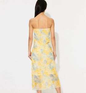 Newme Floral Print Strapless Mini Dress