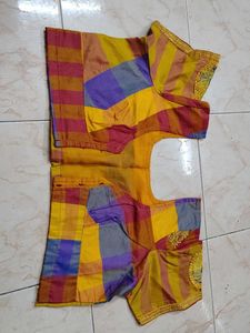 Vibrant Striped Embroidered Blouse
