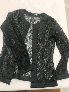 Elegant Black Lace Top