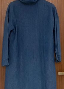 Premium USA Style Hooded Denim Dress with Pockets
