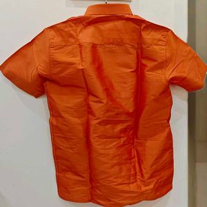 MCR Linen Grace Shirt | Orange | Half Sleeve