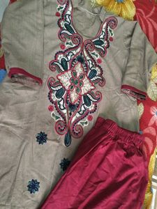 Embroidered Kurta with pant