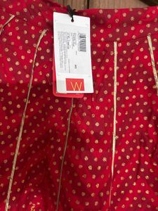 🆕W Red &amp; Gold Print Ethnic Skirt/ Lehenga