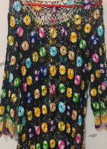 Colorful Crochet kurti