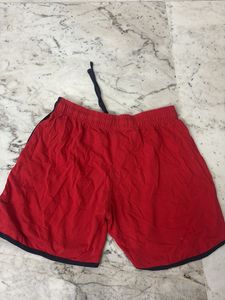 Red "Super Girl" Shorts