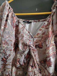 Sheer Paisley Print Dress