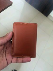 Brown vegan leather Bifold Wallet fully new