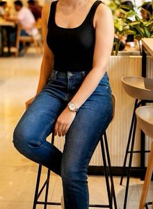 MANGO Blue Denim Jeans