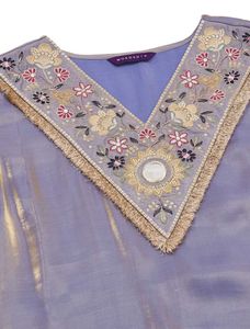 Farshi Lilac Kurta Set with Golden Dupatta
