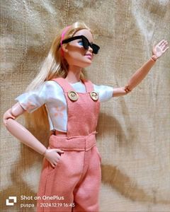 Barbie Doll Dress-Peach Jumpsuit With White Tshirt