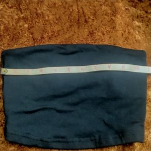 Imported Black Tube Top With Adjustable Back Strap