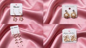 Set of 4 Fashionable Earrings