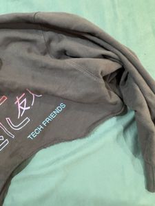 Cropped Graphic Sweatshirt