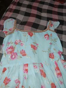 party beautiful Floral Print mirror Kurta sharara
