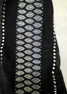 Elegant Black kurta &amp; dupata with Mirror Work