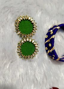 Navratri  Special Handcrafted Bangles &amp; Earrings