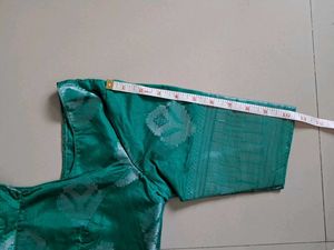Teal Saree with Blouse