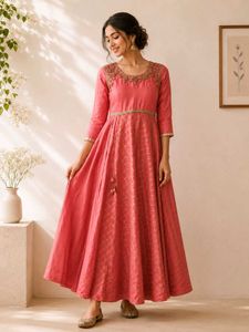 Blush Pink Embroidered Gown