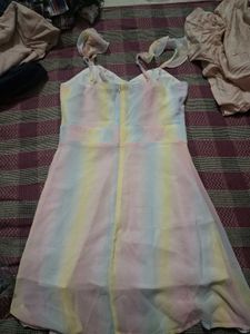 SHEIN Tie-Dye Halter Neck Dress