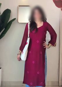 Maroon Kurta Set with Palazzo Pants