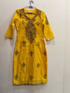 Biba Embroidered Kurta with Leggings &amp; Dupatta