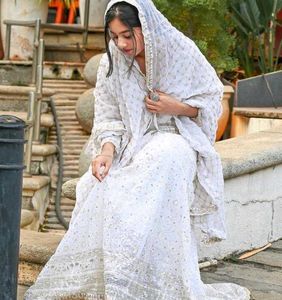 Elegant White Chikankari Kurta Set