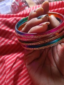 Set of Colorful Beaded Bangles