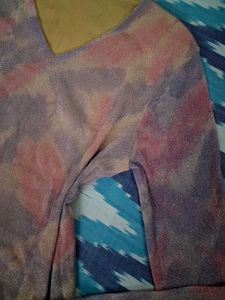Sparkly Tie-Dye Long Sleeve Top
