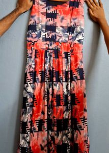 Vibrant Abstract Print Maxi Dress
