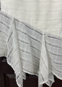 FOREVER NEW White Lace Skirt With Handkerchief Hem