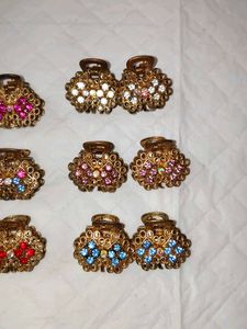 Sparkly Hair Clips - Set of 8