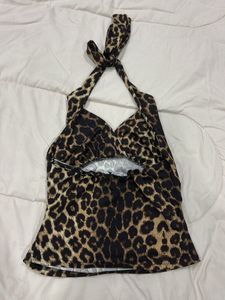 Leopard Print Halter Top