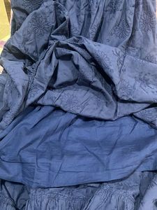 Beautiful Blue Embroidered Maxi Dress