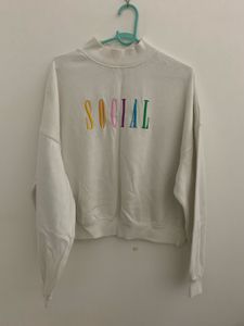 h and m White  Sweatshirt