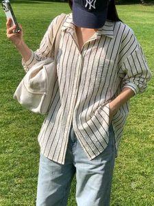 Korean Pintrest Striped Button-Down Shirt