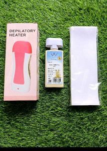 Hair Removal Waxing Kit With Wax And Strips+Heater