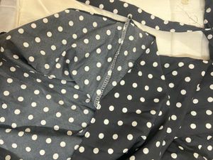 Black White Polka Dot A-Line Dress | Korean Style