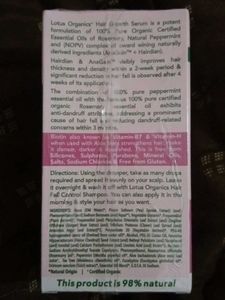 LOTUS ORGANICS HairGrowth Active-Concentrate Serum
